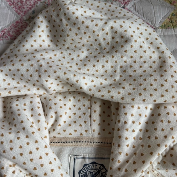 HTF Vintage Victoria's Secret PINK “Pink Says Love” Gold Heart Hoodie - Picture 3 of 5